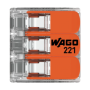 Conector derivatie 3 fire, max. 4 mmÂ² (50 buc.) - WAGO 221-413 WAGO - 3