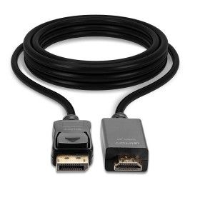 Cablu Lindy 1m DisplayPort la HDMI 4K30Hz, rezolutie maxima  3840x2160@ 30Hz 4:4:4 8bit, latime de banda suportata 10.2Gbps LIND