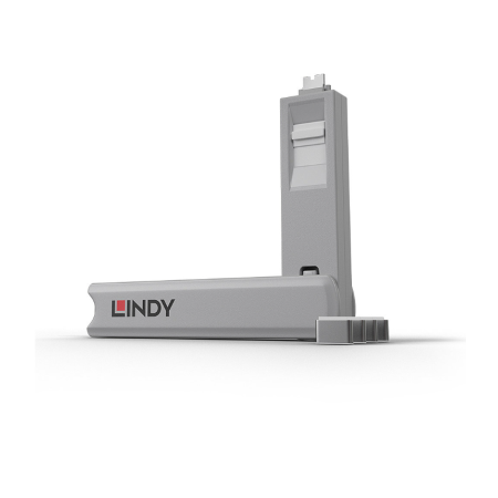 Lindy USB Type C Port Blocker Key, pachet de 4, dimensiuni 14.52x112.5x11.25mm,  alb LINDY - 1