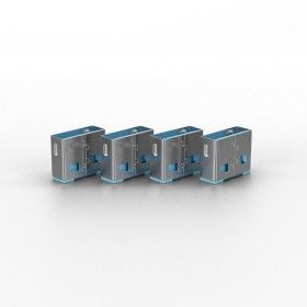 Adaptor Lindy LY-40452, USB Port Locks 4x, blue LINDY - 1