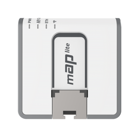 MIKROTIK MAP LITE ACCESS POINT RBMAPL-2N, CPU: QCA9533 650 MHz, dimesniuni: 48x49x11mm, RouterOS, RAM: 64MB, 16MB Flash, Wi-Fi 4