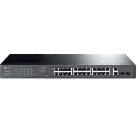 "28-Port Gigabit Easy Smart Switch with 24-Port PoE+ PORT: 24× Gigabit PoE+ Ports, 2× Gigabit Non-PoE Ports, 2×  Gigabit SFP Slo