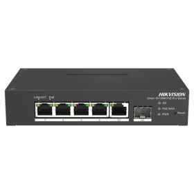 Switch Smart managed 4 porturi 10/100 MBps PoE, 1 port Gigabit SFP, 1 port Gigabit RJ45 - HIKVISION DS-3T1306P-SI-HS HIKVISION -