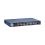 Switch PoE Hikvision DS-3E1326P-EI/M: 24 × 10/100 Mbps PoE port,1 × Gigabit combo,1 × Gigabit RJ45 port, 24 porturi PoE maxim 30