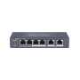 Switch Hikvision DS-3E0106P-E-M, Switching capacity 1.6 Gbps, 4 x 10/100Mbps PoE ports, and and 2 × 10/100Mbps RJ45 ports, MAC a