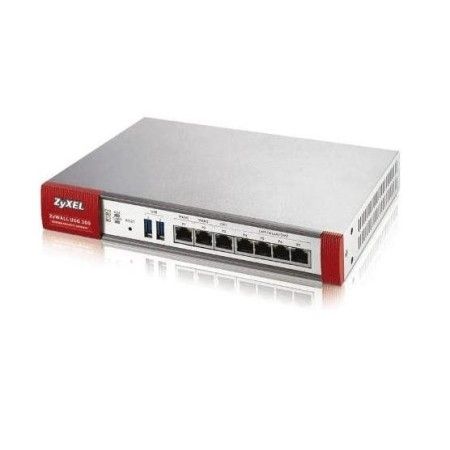 Zyxel USGFLEX200 Security Gateway, 10/100/1000 Mbps RJ-45 ports, 4 x LAN/DMZ 2 x WAN, 1 x SFP,2 x USB 3.0, 1800Mbps, 12V DC, 2.5