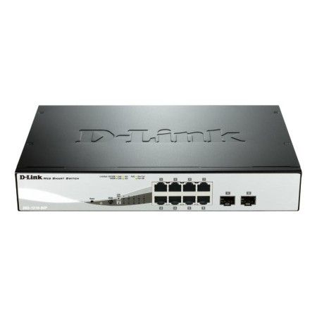 Switch D-Link DGS-1210-08P, 8 port, 10/100/1000 Mbps D-LINK - 1