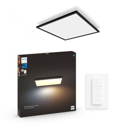 Panou LED Philips Hue Aurelle SQ, Bluetooth, 39W, 3750 lm, luminaalba(2200-6500K), IP20, 60cm, Aluminiu, Negru, Intrerupator cu 