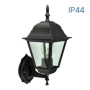 Aplica tip felinar Vivalux RIGA UP, E27, max 1x60W, IP44, 200x145x355mm, Negru, bec neinclus VIVALUX - 1