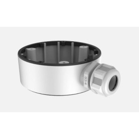 Cutie jonctiune Hikvision DS-1280ZJ-TR13, material aliaj de aluminiu, culoare alba, dimensiuni: Φ 110 mm × 144.3 mm × 48 mm, gre