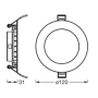 Spot LED incastrat Ledvance RECESS DOWNLIGHT SLIM, 8W, 550 lm, lumina calda (3000K), Ø12cm, Alb LEDVANCE - 2