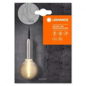 Pendul Ledvance Vintage 1906 Round Cromat, E27, max. 15W LED, Metal, IP20, Ø100mm, cablu 1.5m, bec neinclus LEDVANCE - 1