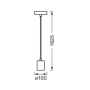 Pendul Ledvance Vintage 1906 Bobbin Negru, E27, max. 15W LED, Metal, IP20, Ø100mm, cablu 1.5m, bec neinclus LEDVANCE - 2