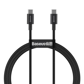 Cablu alimentare si date Baseus Superior, Fast Charging Data Cable pt. smartphone, USB Type-C la USB Type-C 100W, 1m, negru BASE