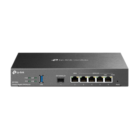 Router VPN, 1 x SFP Gigabit, 5 x RJ45 Gigabit, 1 x USB - TP-Link Omada ER7206 TP-LINK - 1