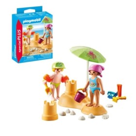 Playmobil - Figurine copii cu castel de nisip Playmobil - 1