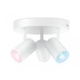 Spot LED RGB WiZ Imageo, Wi-Fi, Bluetooth, control vocal, 3xGU10, 3x5W, 1035 lm, lumina alba si color (2200-6500K), IP20, 12.3x2