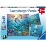 Puzzle Lumea Subacvatica, 3X49 Piese Ravensburger - 2