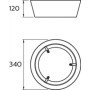 Plafoniera LED Philips Dawn CL258, 14W, 1100 lm, lumina calda (3000K), IP20, 34cm, Metal/Plastic, Alb PHILIPS - 3