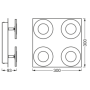 Plafoniera LED inteligenta pentru baie Ledvance SMART+ Wifi Orbis Square Wave 300, 26W, 2800 lm, lumina alba (3000-6500K), IP44,