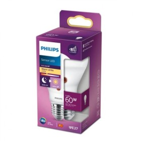 Bec LED cu senzor de lumina Philips A60, EyeComfort, E27, 7.5W (60W) ,806lm, lumina calda (2700K), mat PHILIPS - 1
