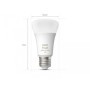 Pachet 3 Becuri LED RGB inteligente Philips Hue A60, Bluetooth, E27, 9W (75W), 1100 lm, lumina alba si color (2000-6500K) + Cons