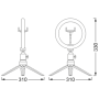 Lampa LED circulara portabila Ledvance Selfie RING, 5.5W, 250 lm, luminaalba (3000-6500K), dimabila, 1xCR2032, telecomanda, IP20