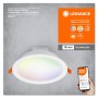 Spot LED RGB incastrat Ledvance SMART+ WiFi, 12W, 1000 lm, lumina albasicolor (2700-6500K), IP20/IK03, 170x57mm, Alb LEDVANCE - 