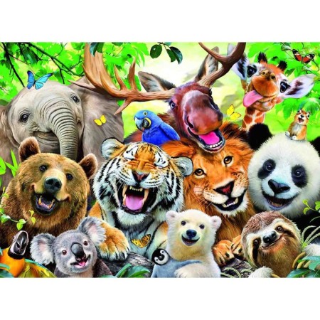 Puzzle Selfie Cu Animale Exotice, 300 Piese Ravensburger - 1