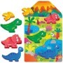 Headu - Montessori primul meu puzzle cu Dinozauri ce include 4 forme din lemn Headu - 2