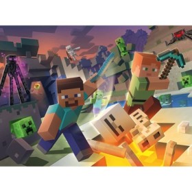 Puzzle Monstri Minecraft, 100 Piese Ravensburger - 1