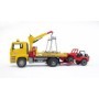 Bruder camion de tractare MAN TGA si vehicul de teren