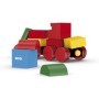 Tren magnetic Brio cu roti rosii