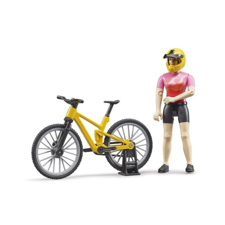Bruder - Figurina Ciclista Cu Bicicleta De Munte Bruder - 1