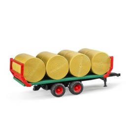 Bruder remorca transport baloti cu 8 baloti rotunzi