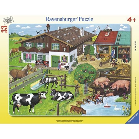 Puzzle tip rama familii de animale 33 piese Ravensburger - 1