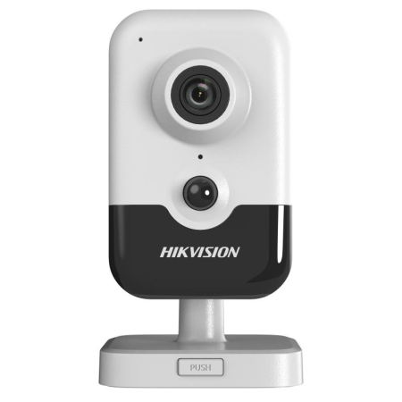 Camera de supraveghere IP cube 4MP Hikvision DS-2CD2443G2-IW(2.8MM)(W), lentila fixa 2.8mm, iluminare min: C color: 0.005 Lux @ 