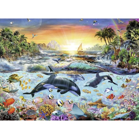 Puzzle Paradisul Delfinilor, 200 Piese Ravensburger - 1