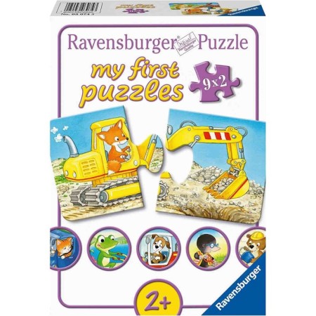 Puzzle Animale Muncitoare, 9X2 Piese Ravensburger - 1