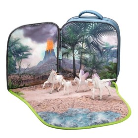 Ghiozdan 3D cu plansa de joaca si 4 figurine