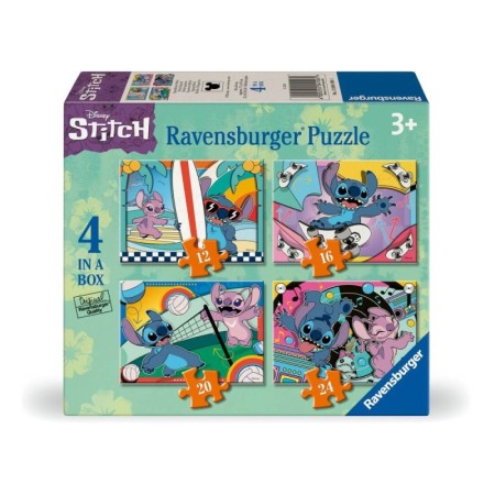 Ravensburger - Puzzle Disney Stitch 4 buc in cutie 12 16 20 24 piese Ravensburger - 1
