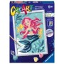 Ravensburger - CreArt pictura pe numere pentru copii cu sclipici sirena Ravensburger - 1