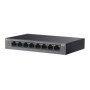 TP-LINK 5-PORT GIGABIT SWITCH LS108GP, interfata  8× 10/100/1000Mbps RJ45 Ports (Ports 1–8 supports 802.3af/at PoE+), AUTO Negot