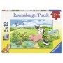 Puzzle Pui De Animale La Ferma, 2X12 Piese Ravensburger - 2