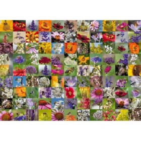 Puzzle Colaj Cu Albine Si Flori, 1000 Piese Ravensburger - 1
