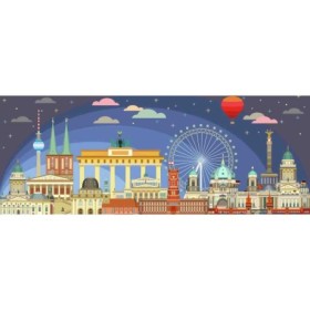 Puzzle Panorama Berlinul Noaptea, 1000 Piese Ravensburger - 1