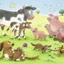 Puzzle Familii Fericite De Animale, 2X12 Piese Ravensburger - 1