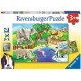 Puzzle Zoo, 2X12 Piese Ravensburger - 2