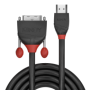 Cablu Lindy HDMI to DVI-D Cable, lungime 5m, rezolutie maxima 1920x1200@ 60Hz, latime de banda suportata 4.95 Gbps, negru LINDY 