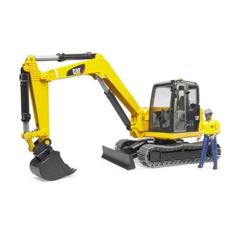 Bruder - Mini Excavator Cat Cu Muncitor Bruder - 1